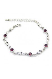 Women's Tennis Bracelet Alloy Rhinestone