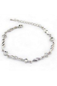 Women's Tennis Bracelet Alloy Rhinestone