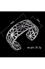 Fashion Sterling Silver Plated Bangle Women's Bracelet