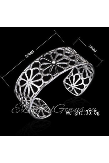 Fashion Sterling Silver Plated Bangle Women's Bracelet