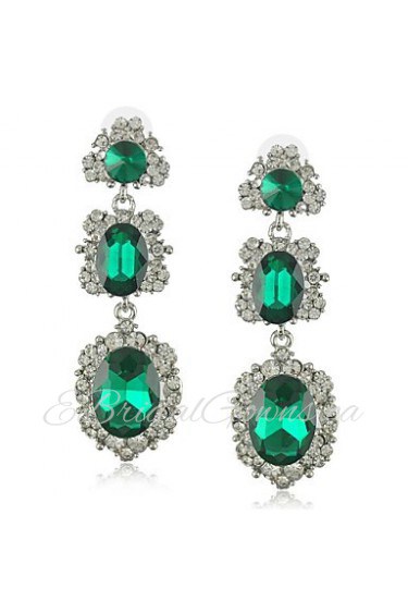 New Brand Crystal Wedding Earrings Rhinestone Earrings for Women Sliver plated Earrings (More Colors)