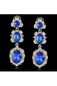 New Brand Crystal Wedding Earrings Rhinestone Earrings for Women Sliver plated Earrings (More Colors)