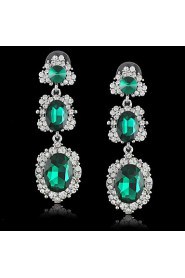 New Brand Crystal Wedding Earrings Rhinestone Earrings for Women Sliver plated Earrings (More Colors)