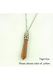 New Fashion Jewelry Natural Quartz Turquoise Agate Amethyst Stone Pendant Necklace Mother's Day Gifts