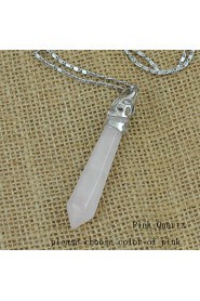 New Fashion Jewelry Natural Quartz Turquoise Agate Amethyst Stone Pendant Necklace Mother's Day Gifts