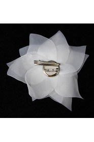 Perfect Organza With Rhinestone Women's Corsage Brooch