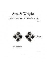 Brass With Cubic Zirconia Stud Earrings(More Colors)