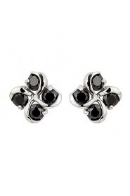 Brass With Cubic Zirconia Stud Earrings(More Colors)