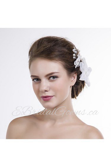 Women Organza Flowers With Multi-stone Wedding/Party Headpiece