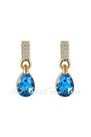 Drop Earrings Women's Alloy Earring Sapphire