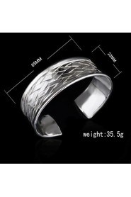 Women's Cuff Bracelet Silver Non Stone