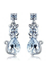 Drop Earrings Couples'/Kid's/Women's Cubic Zirconia Earring Cubic Zirconia