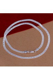 Fashion Love You Silver Plated Snake Silver Pendant Necklace For Men's(White)(1Pc)