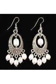 Drop Earrings Women's Alloy Earring Pearl