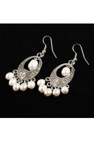 Drop Earrings Women's Alloy Earring Pearl