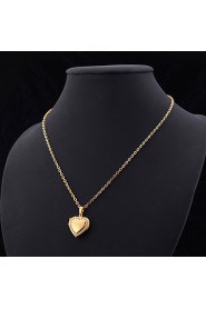 Women's Cute Hearts Pendant Photoes Locket 18K Gold Platinum Plated Choker Necklace Rhinestone Jewellry Gift for Women