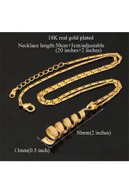 New Vintage G Pendant Charm Necklace 18K Real Gold Platinum Plated Jewelry Gift for Women