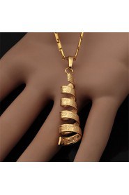 New Vintage G Pendant Charm Necklace 18K Real Gold Platinum Plated Jewelry Gift for Women