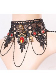 Hot Sell Vintage Lace Black Diamond Necklace