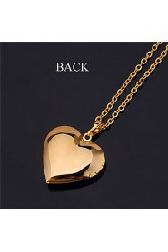 InStyle New Vintage Rose Flower Heart Photo Locket Pendant Floating Lockets 18K Gold Platinum Plated Necklace