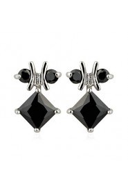 Brass With Cubic Zirconia Stud Earrings (More Colors)