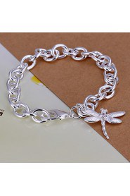 Siver Plated Animal Pattern Copper Chain Bracelet