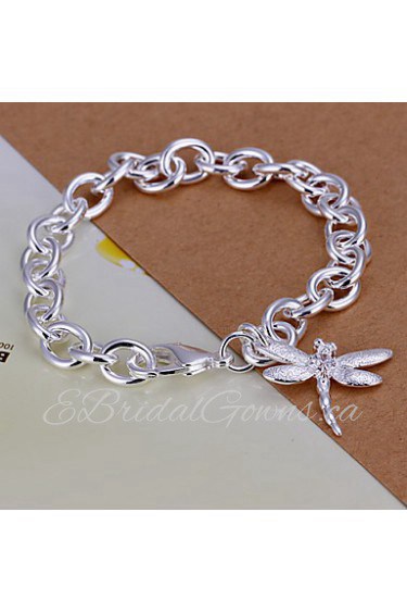 Siver Plated Animal Pattern Copper Chain Bracelet