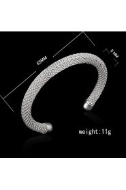 Fashion Sterling Silver Plated Bangle Women's Bracelet