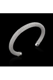 Fashion Sterling Silver Plated Bangle Women's Bracelet