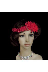 Women's Satin / Imitation Pearl / Paper Headpiece-Wedding / Special Occasion Headbands / Flowers