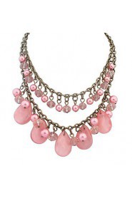 Women's European Style Fashion Wild Imitation Pearl Droplets Necklace