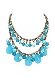 Women's European Style Fashion Wild Imitation Pearl Droplets Necklace