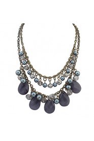 Women's European Style Fashion Wild Imitation Pearl Droplets Necklace