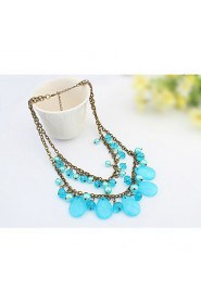 Women's European Style Fashion Wild Imitation Pearl Droplets Necklace