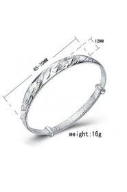 Fashion Sterling Silver Plated Bangle Women's Bracelet