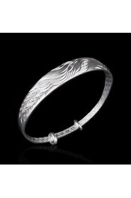 Fashion Sterling Silver Plated Bangle Women's Bracelet