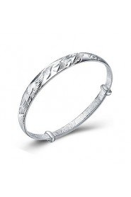 Fashion Sterling Silver Plated Bangle Women's Bracelet