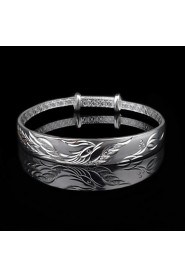 Fashion Sterling Silver Plated Bangle Women's Bracelet