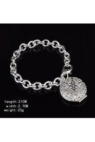 Fashion Sterling Silver Plated Dangle Women's Bracelet