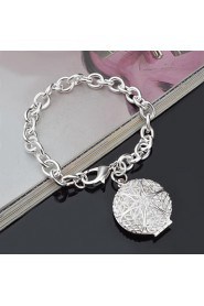 Fashion Sterling Silver Plated Dangle Women's Bracelet