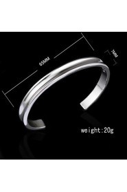 Fashion Sterling Silver Plated Bangle Women's Bracelet