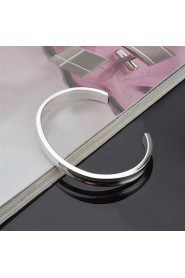 Fashion Sterling Silver Plated Bangle Women's Bracelet