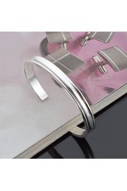 Fashion Sterling Silver Plated Bangle Women's Bracelet