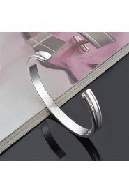 Fashion Sterling Silver Plated Bangle Women's Bracelet