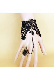 Ladies' Lace Alloy Chain With Crystal Bracelet