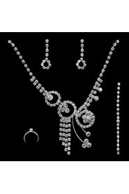 Jewelry Set Women's Anniversary / Wedding / Engagement / Gift / Party / Special Occasion Jewelry Sets Alloy / Rhinestone Rhinestone