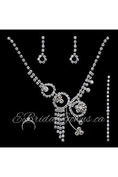 Jewelry Set Women's Anniversary / Wedding / Engagement / Gift / Party / Special Occasion Jewelry Sets Alloy / Rhinestone Rhinestone