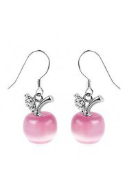 Europe-Style Opal Slivery Women's Alloy Drop Earring(1 Pair)(White,Pink)