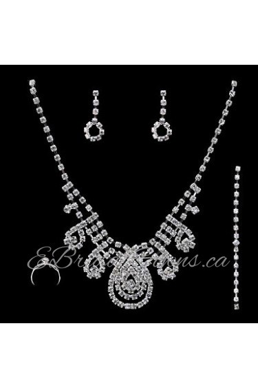 Jewelry Set Women's Anniversary / Wedding / Engagement / Birthday / Gift / Party / Special Occasion Jewelry Sets Alloy / Rhinestone