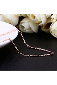 Fashion Snake Shape Rose Gold Plated Copper Alloy Chain Necklace(Gold,Rose Gold,White Gold)(1Pc)